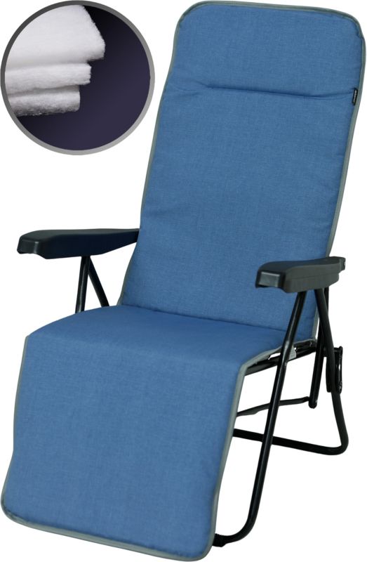 Poduszka AMPO ogrodowa na leżak ogrodowy niebieska 1 szt.