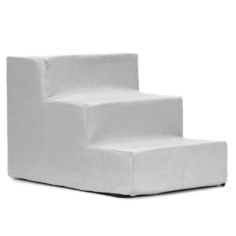 Schody dla psa Springos 3 stopnie 30 cm miękka rampa szara 1 szt.