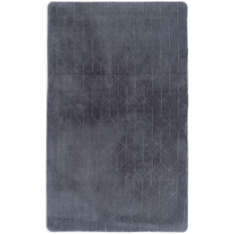 Dywan Songmics Rabbit 3D pluszowy miękki jak królik antypoślizgowy 80x150 szary 1szt