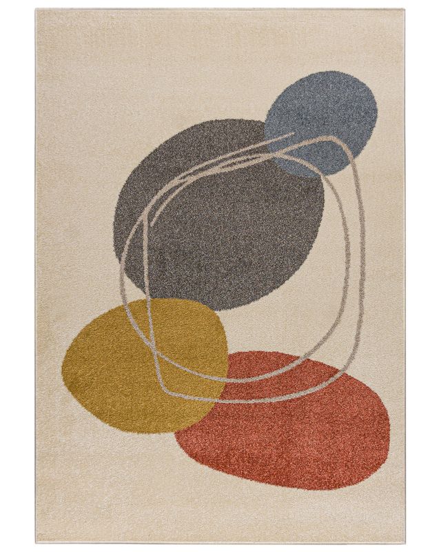 Dywan Wewnętrzny LUCY Mazovia Prostokątny 250 x 350 cm Beżowy, Szary Motyw Geometryczny 1 szt.