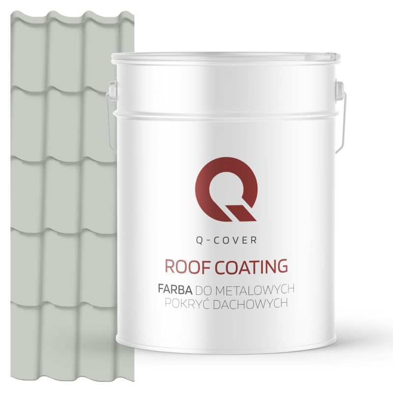 Farba do Metalowych Pokryć Dachowych Q-Cover Biały papirus RAL9018 Półmat 10L
