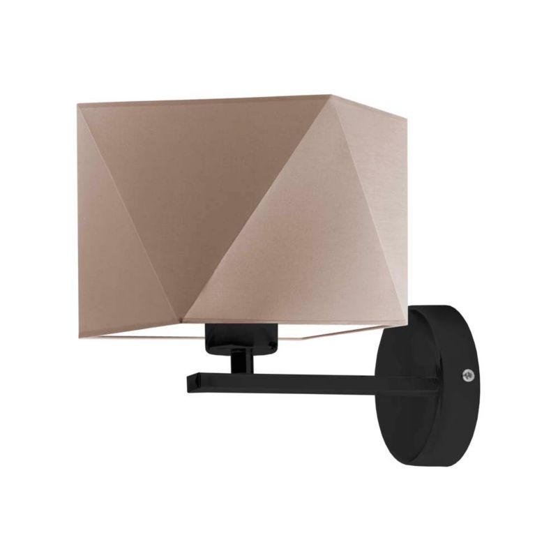 Kinkiet Volta Light Factory Simple Czarny/Musztardowy Abażur 1xE27 1szt.