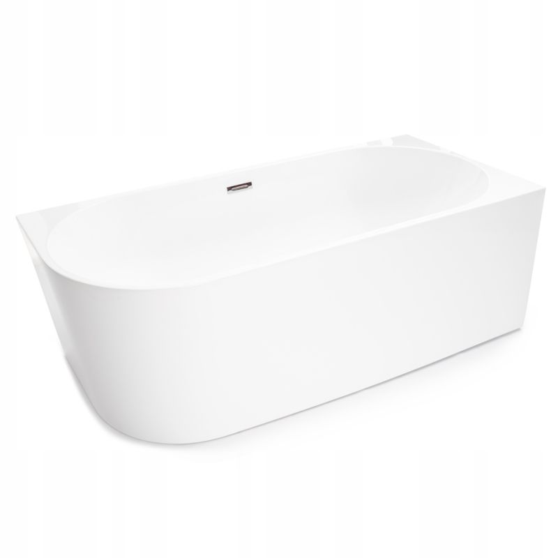 Wanna wolnostojąca Corciano przyścienna narożna Crete Prawa Skos 160 x 75 x 58 cm biała Różne Korki 1szt.