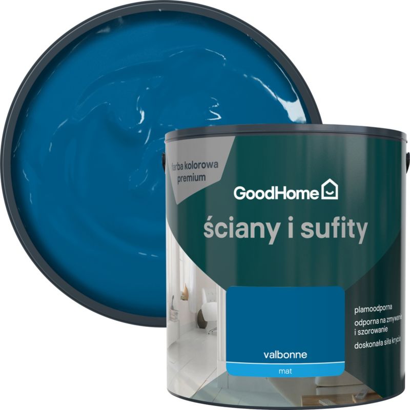Farba plamoodporna GoodHome Premium Ściany i Sufity valbonne 2,5 l