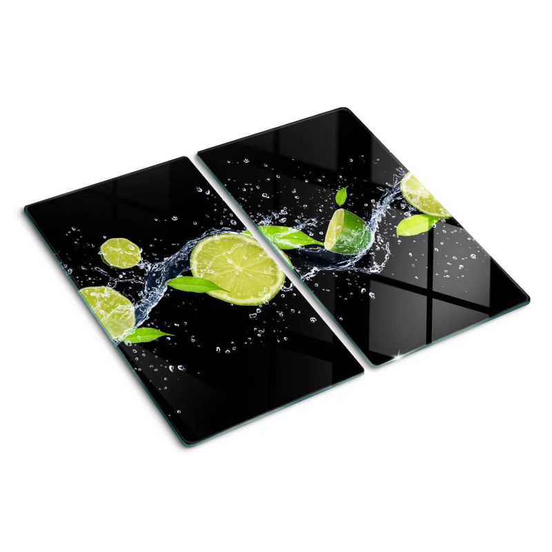 Deska szklana Tulup Limonki i woda 30x52 cm 2 szt.