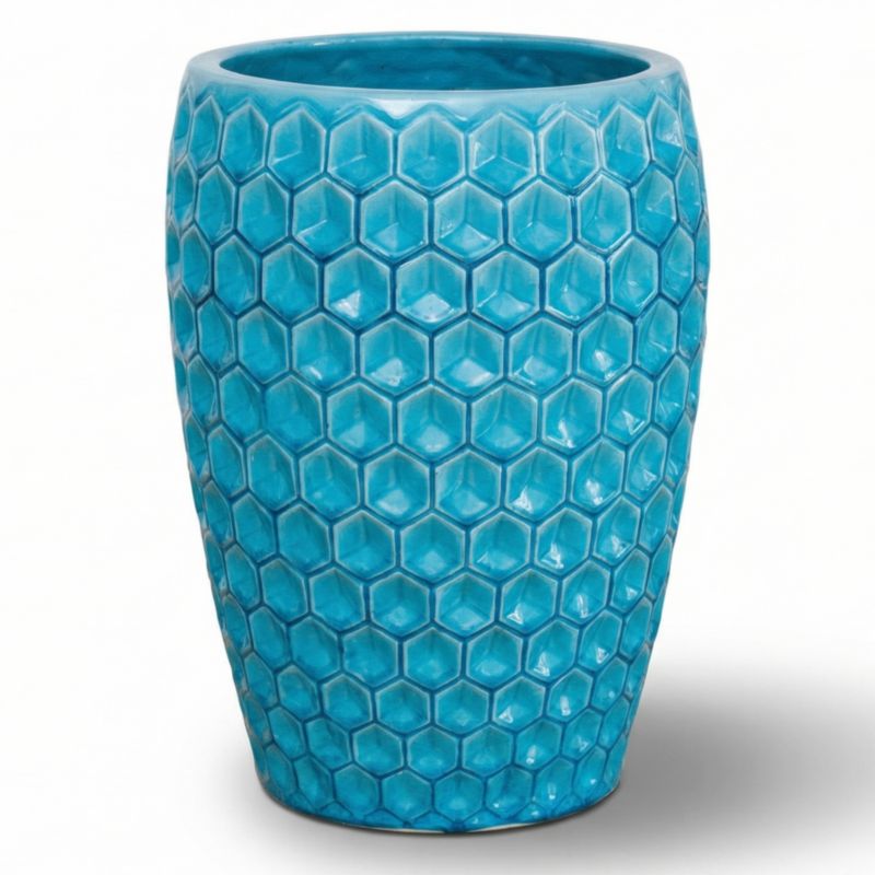 Doniczka ceramiczna Provencelia VERSAILLES szkliwiona mrozoodporna 38 x 54 cm Jasnoniebieski 1szt