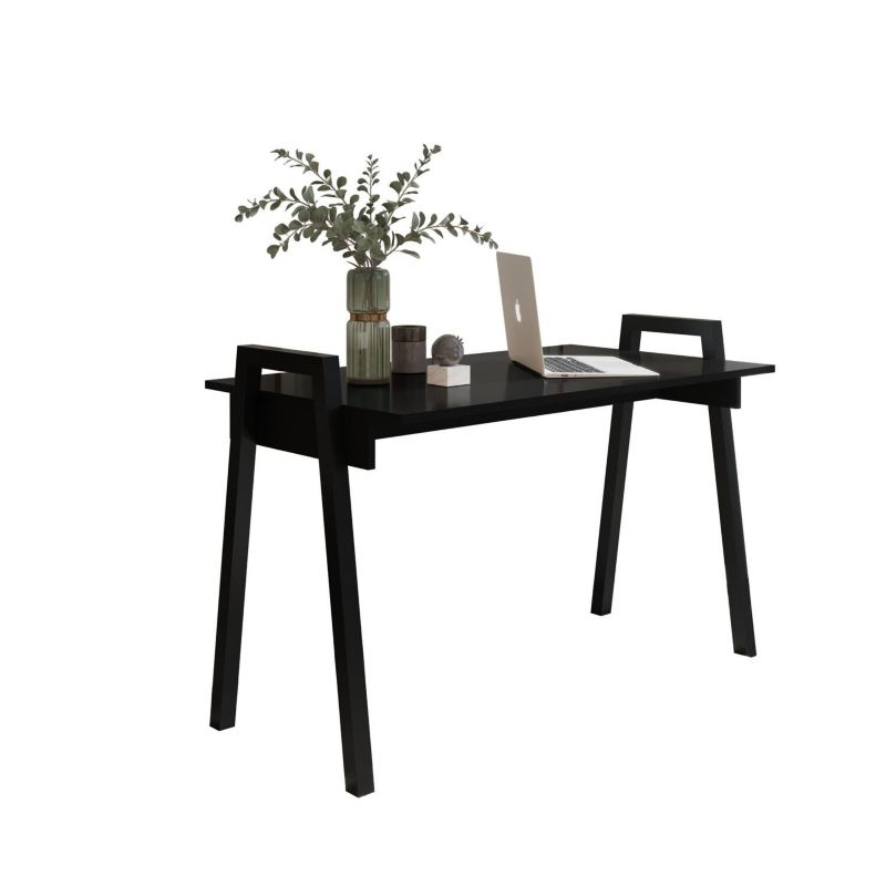 Biurko Bettso Frame 120x68cm nowoczesne na czarnych nogach czarny 1szt.