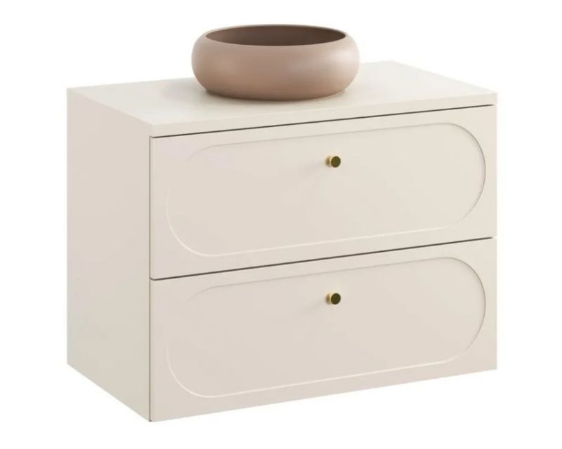 Szafka pod umywalkę Comad DONNA SAND 2S 80cm beż piaskowy z umywalką nablatową WIKI 1 szt