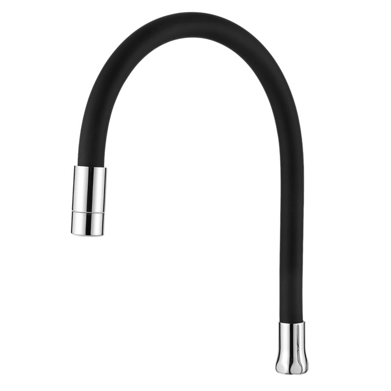 Dwufunkcyjna elastyczna wylewka Invena do baterii, czarny / chrom 1 szt.