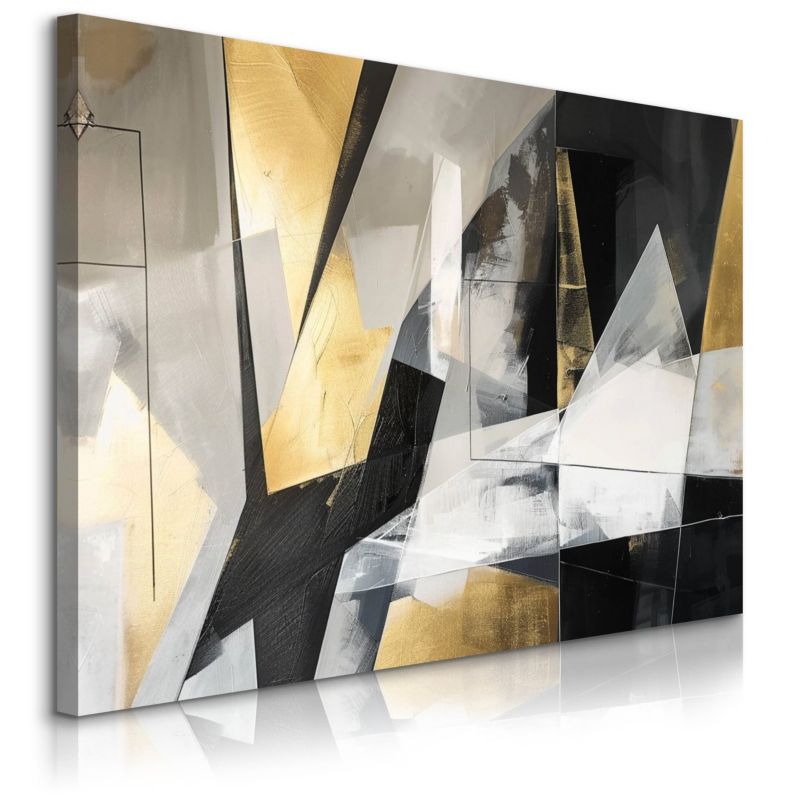 Obraz Muralo Do Salonu Abstrakcja Beton Wzory Geometryczne Glamour 70x50 cm 1 szt.