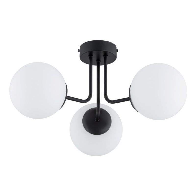 Lampa sufitowa wisząca Alfa Piero 4696 czarno-biała minimalistyczna 3xE14 x 10W 1 szt.