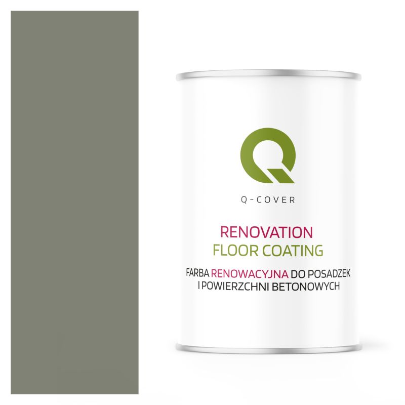 Farba Renowacyjna do Posadzek i Powierzchni Betonowych Q-Cover Cementowy Szary RAL7033 Mat 1L
