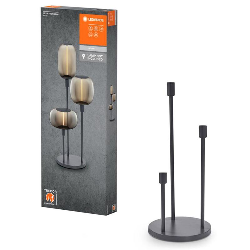 Lampa Podłogowa Ledvance Stojąca Dekoracyjna E27 Szary 1 szt.