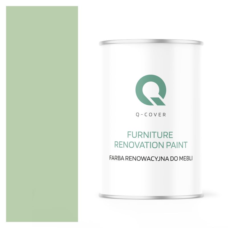 Farba Renowacyjna do Mebli Q-Cover Zielony pastelowy RAL6019 Półmat 1L