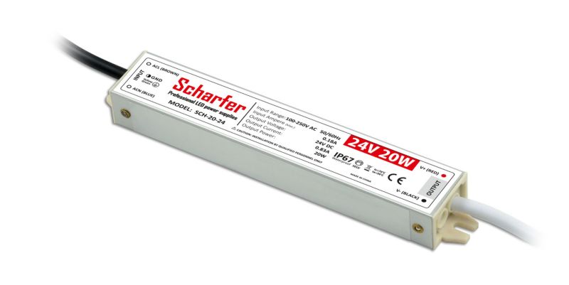 Zasilacz hermetyczny SCHARFER 20W 24V IP67 0.83A uniwersalny Scharfer SCH-20-24 1 szt.