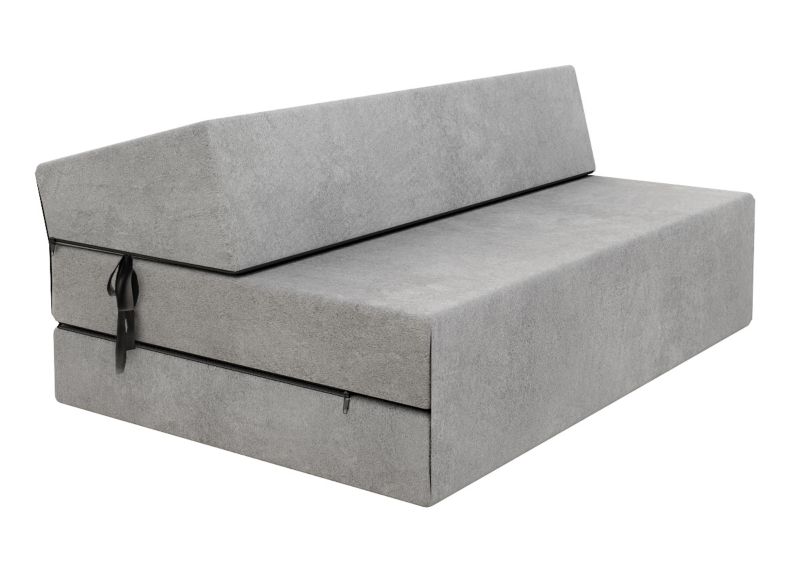 Materac fotel kanapa rozkładana SARA SZARA 120x200x14 cm pianka poliuretanowa 1 szt.