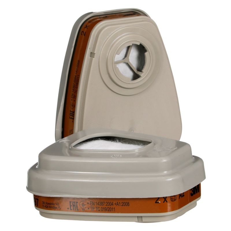 Filtry do maski 3M 6002-1 A2P2 opary organiczne 2x6055, 2x5925, 2x501