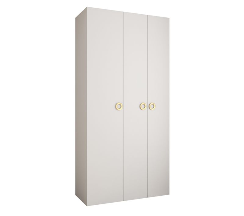 Szafa trzydrzwiowa wysoka 40 Abiks Como 1 120 biały+złoty 1 szt.