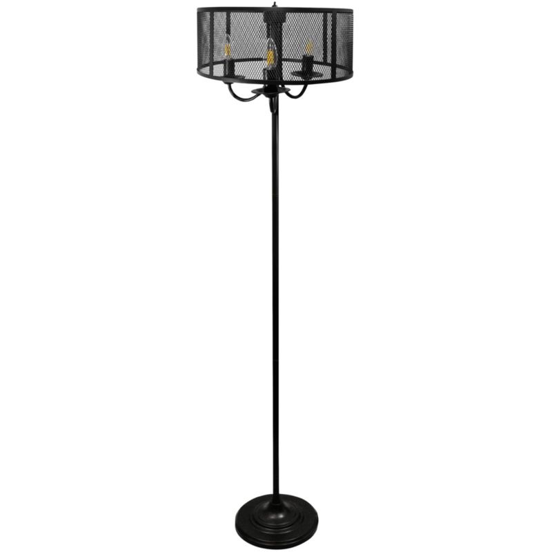 Lampa podłogowa stojąca Polux Soho czarna 3 x E14 x 12W wym: 160 x 40 x 40 cm - 1 szt.
