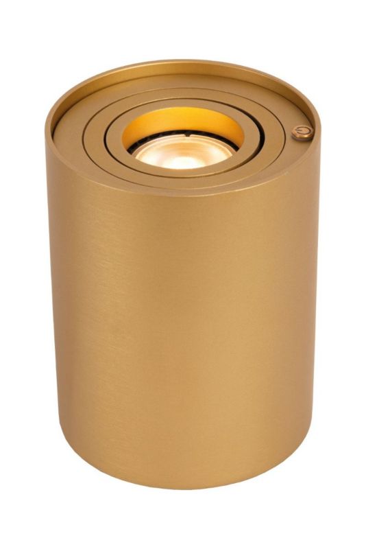 Lampa stołowa Lucide Tube złota 1 x GU10 x 5W IP20 wym: 12.5 x 9.6 x 9.6 cm metal - 1 szt.