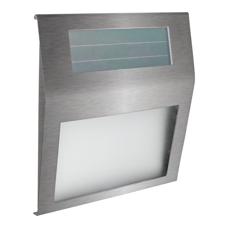 Kinkiet solarny DPM srebrny LED IP44 wym: 20 x 18 x 2,9 cm metal - 1 szt.