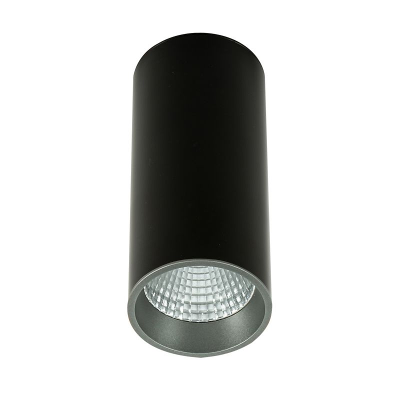 Reflektor sufitowy okrągły Italux Moldes Big BL/GR Celing 4000K czarny LED 12W 4000K 820lm IP20 - 1 szt.