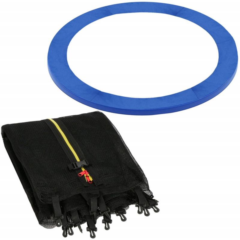 Siatka do trampoliny wewnętrzna z osłoną na sprężyny Springos 426 cm 14 FT 8 niebieska 1 kpl.