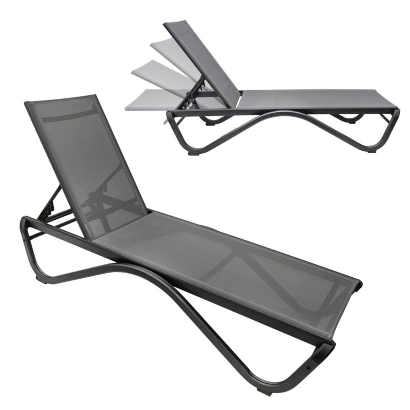 Leżak ogrodowy Solaria 4iQ Group szary regulowane oparcie 1szt.