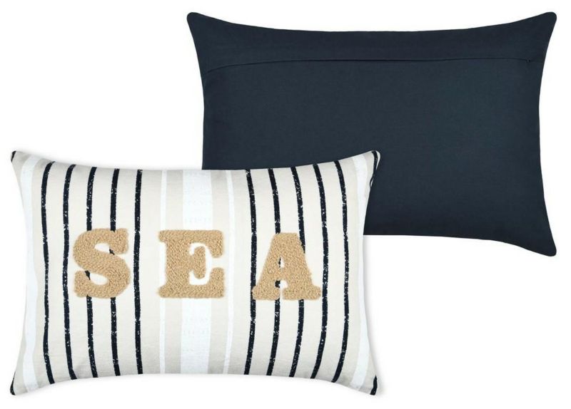 Poduszka MARITIME SEA STOF dekoracyjna 30x50 cm pasy beżowa 1 szt.