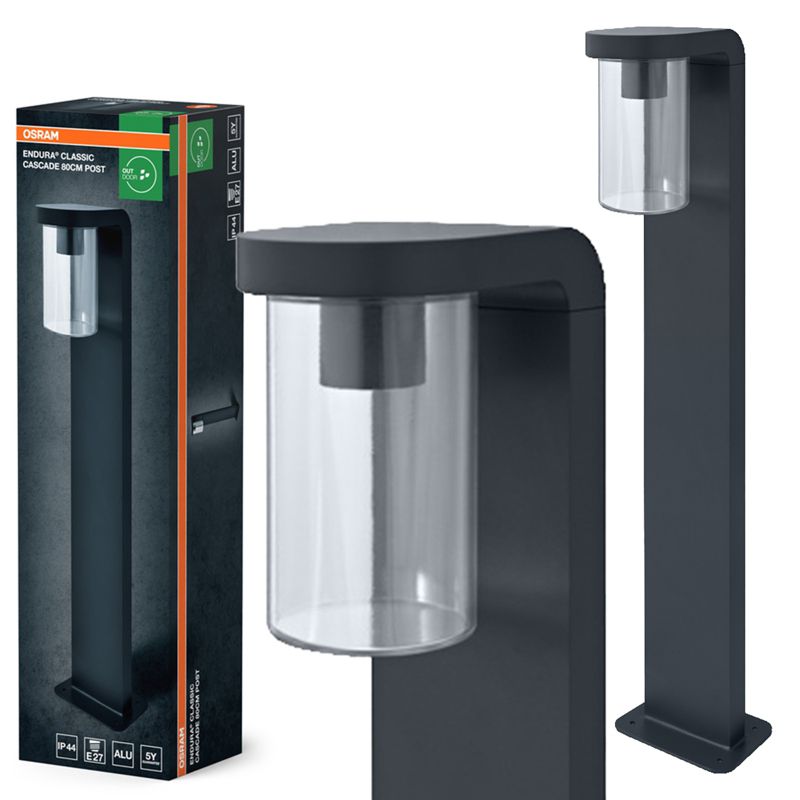 Lampa Ogrodowa Osram Słupek Zewnętrzny Stojący E27 Szary IP44 1 szt.
