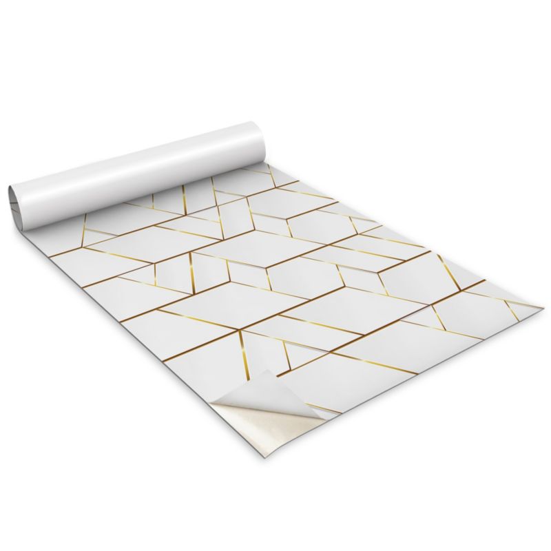 Okleina Meblowa Wallfluent 100x50 cm Modne linie Folia Na Meble I Szafki 1 rol.