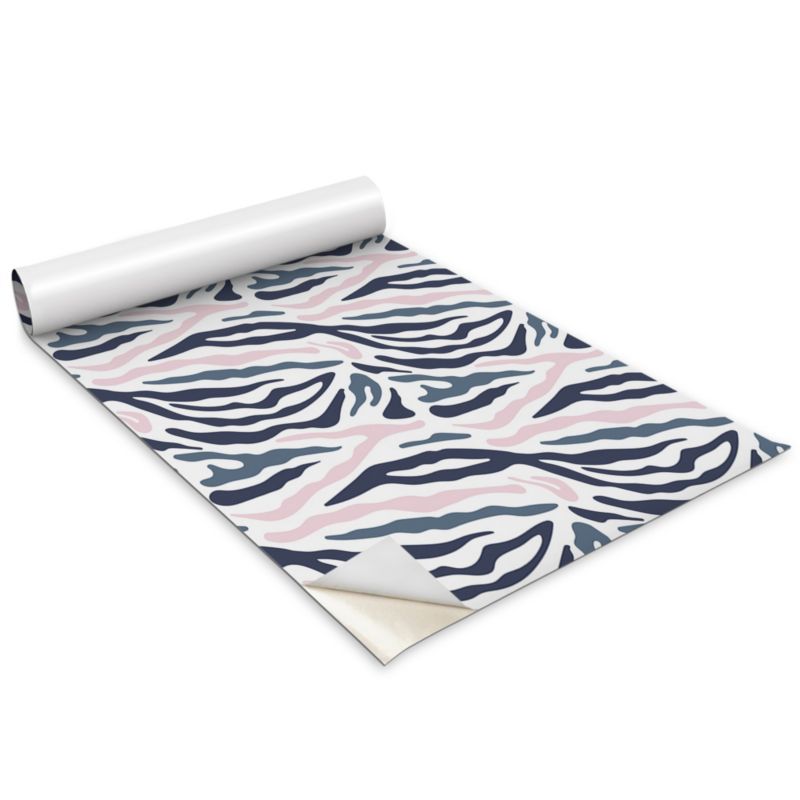 Okleina Na Szafki Kuchenne Wallfluent 100x50 cm Kolorowa zebra Okleina Do Mebli DIY 1 rol.
