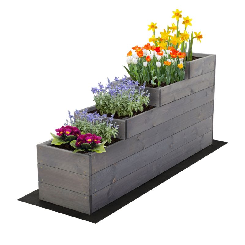 Donica ogrodowa MODO24 54x30x120 cm szara impregnacja wysoka 1 szt.