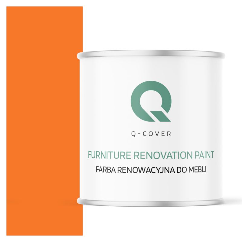Farba Renowacyjna do Mebli Q-Cover Pomarańczowy pastelowy RAL2003 Wysoki Połysk 2.5L