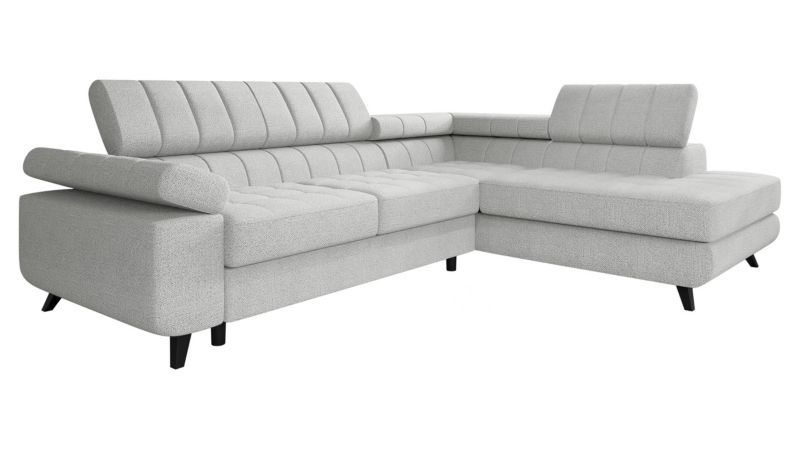 Narożnik z funkcją spania MIRJAN 24 Nord Premium prawy jasnoszary 1 szt.