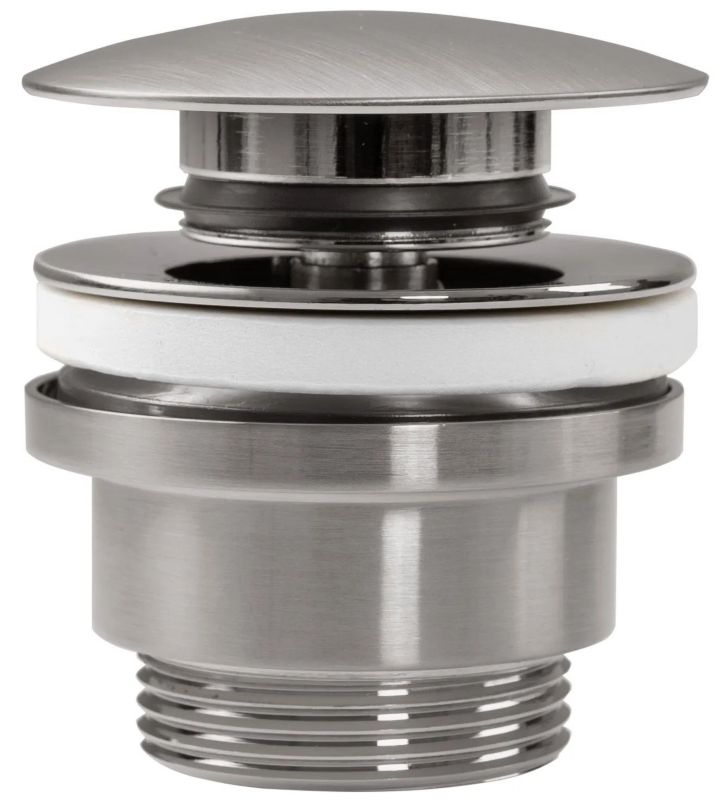 Korek Uniwersalny Umywalkowy Rea Klik-Klak Nikiel Szczotkowany 6,4X6,4X13Cm 1 Szt