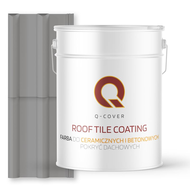 Farba do Dachów Ceramicznych i Betonowych Pokryć Dachowych Q-Cover Szary sygnałowy RAL7004 Mat 10L