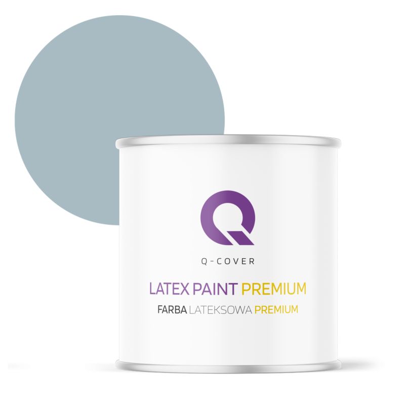Farba Lateksowa Premium Plamoodporna do Ścian i Sufitów Q-Cover Szary platynowy H0746 Głęboki Mat 2L