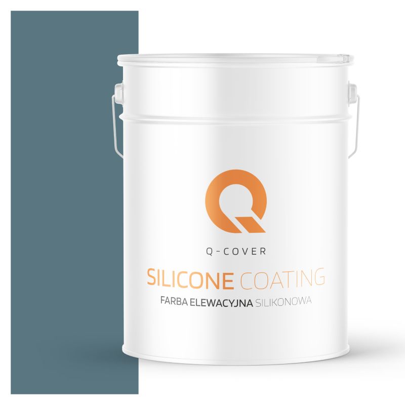 Farba Elewacyjna Silikonowa Fasadowa Q-Cover Granatowy F136 10L