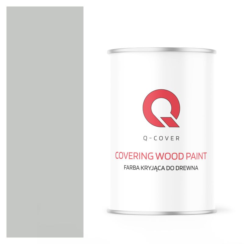 Farba Kryjąca do Drewna Q-Cover Szary Jasny RAL7035 Półmat 1L