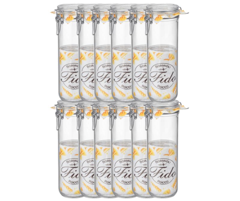 Słoiki z klamrą MODO24 bormioli fido rocco 1,5 l bez bpa 12 szt.