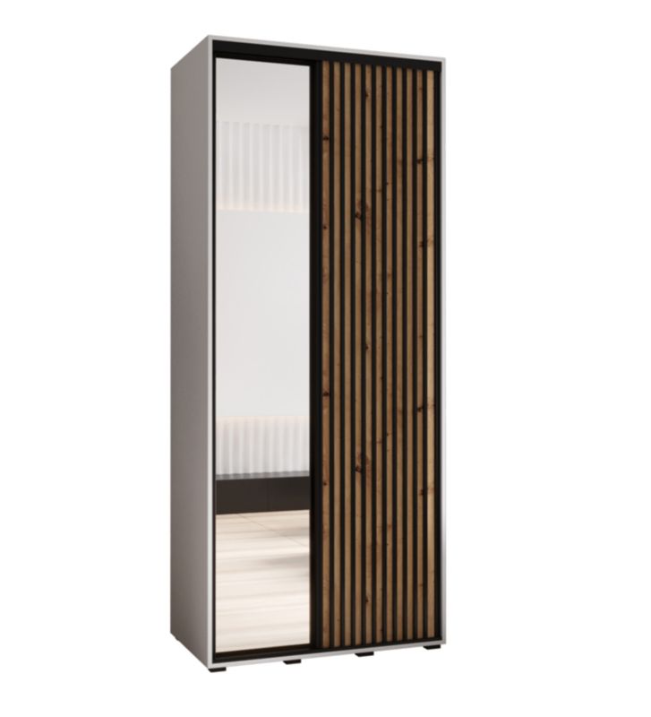 Szafa przesuwna Garderoba Abiks LANKO 2 120 gł. 60 biały/artisan 1 szt.