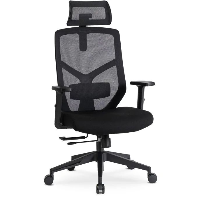 Krzesło Mebel Elite BENTO Obrotowe Fotel Ergonomiczny Obrotowy Czarny 1 szt