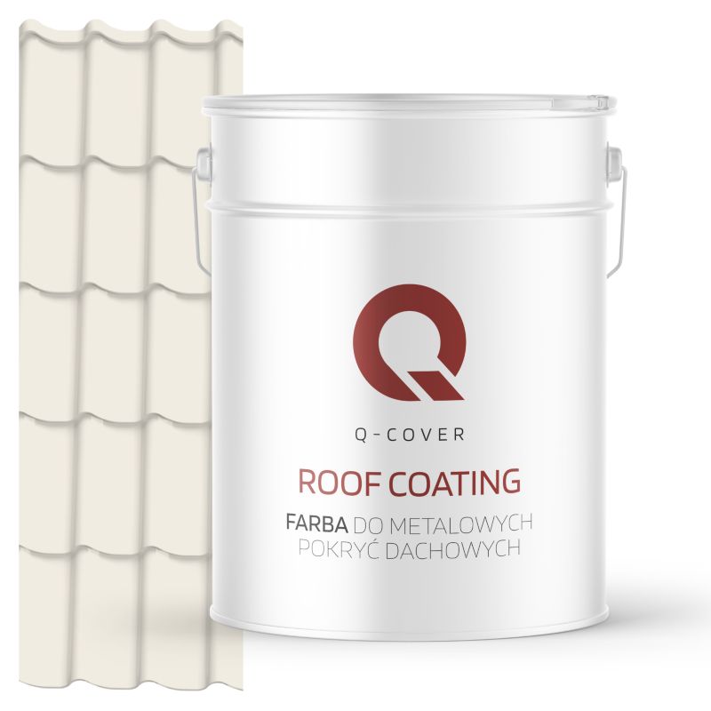 Farba do Metalowych Pokryć Dachowych Q-Cover Biały alpejski RAL9010 Mat 10L