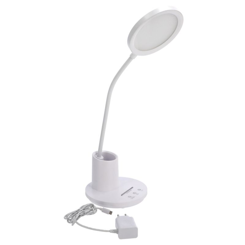 Lampka biurkowa JUMI LED szkolna trzy barwy światła do pracy z pojemnikiem 1 szt.