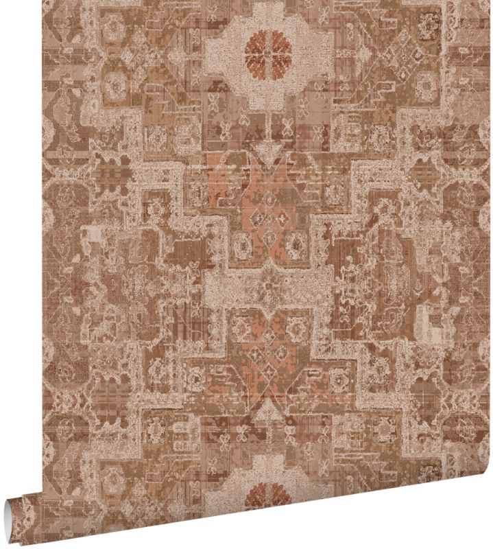 Tapeta ESTAhome orientalny dywan kilim szaro brązowym 50 x 900 cm - 1 rol.