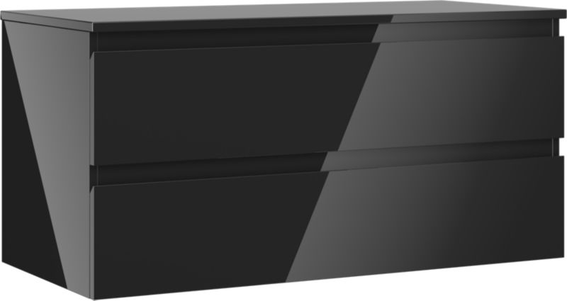 Szafka łazienkowa podumywalkowa Mexen Orio czarny połysk 100 cm 2 szuflady 1 szt.