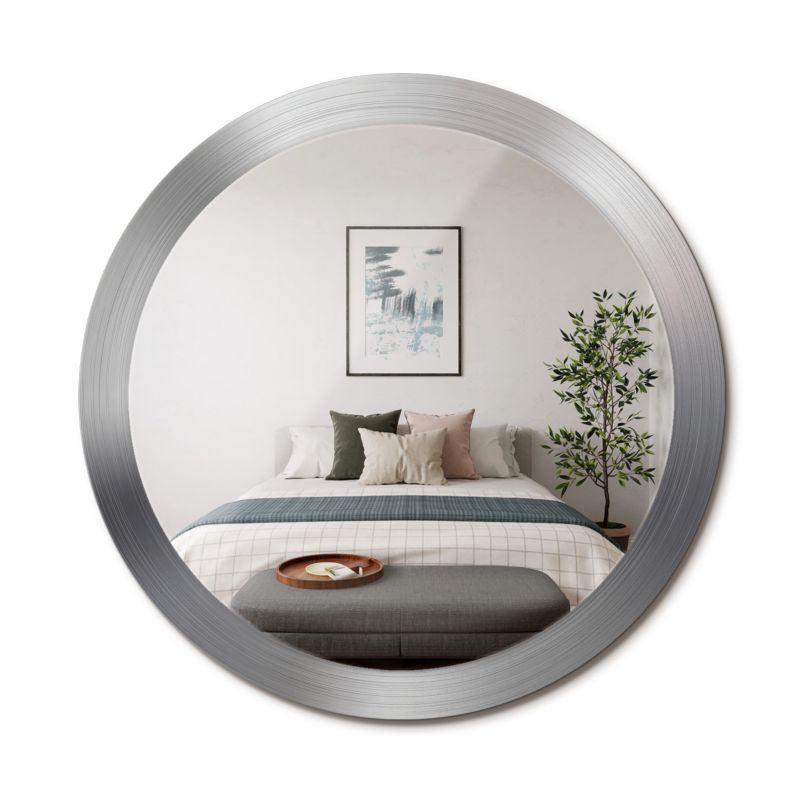 Lustro Wiszące ArtPrintCave 90 cm Imitacja Metalu z Ozdobną Ramą Szklaną w Stylu Boho 1 szt.