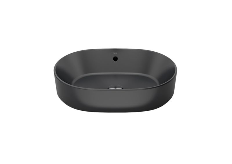 Umywalka nablatowa Roca Domus 55 x 39 x 13 cm czarna