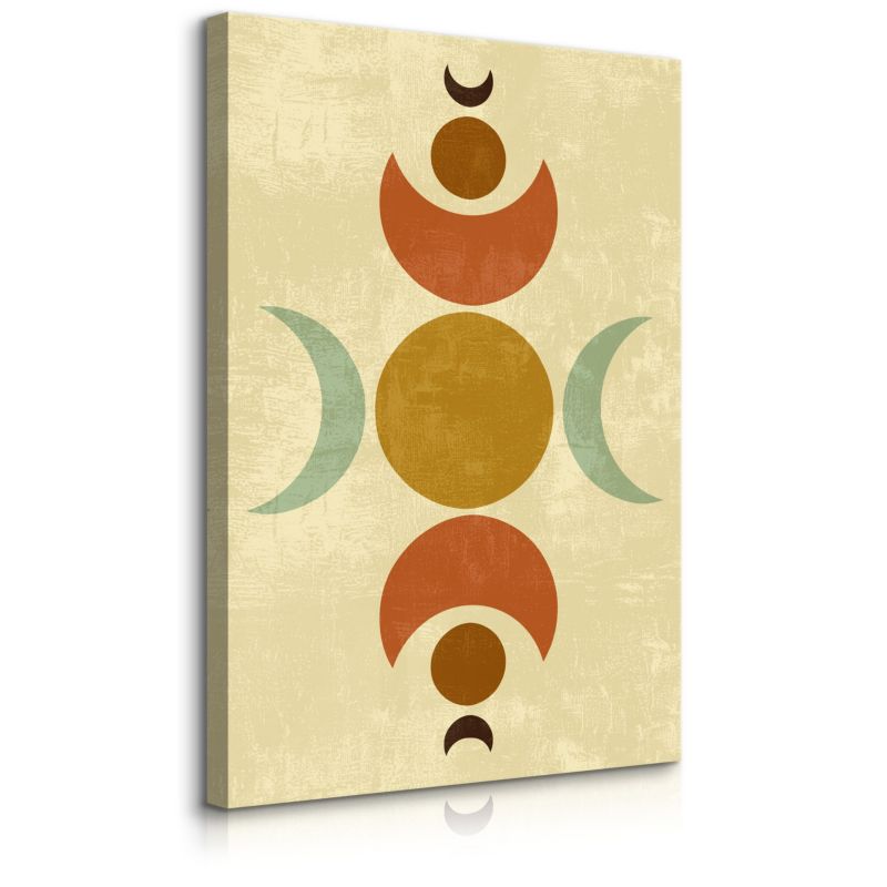 Obraz Muralo Do Sypialni Księżyce Azteckie Wzory Styl Boho 60x90 cm 1 szt.